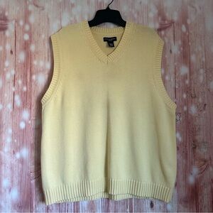 Ivy Crew Classics Yellow Pullover Sweater Vest